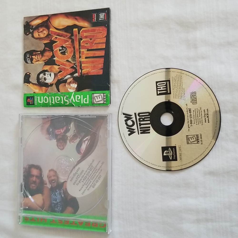 WCW Nitro PS1 Sony Playstation Complete Tested